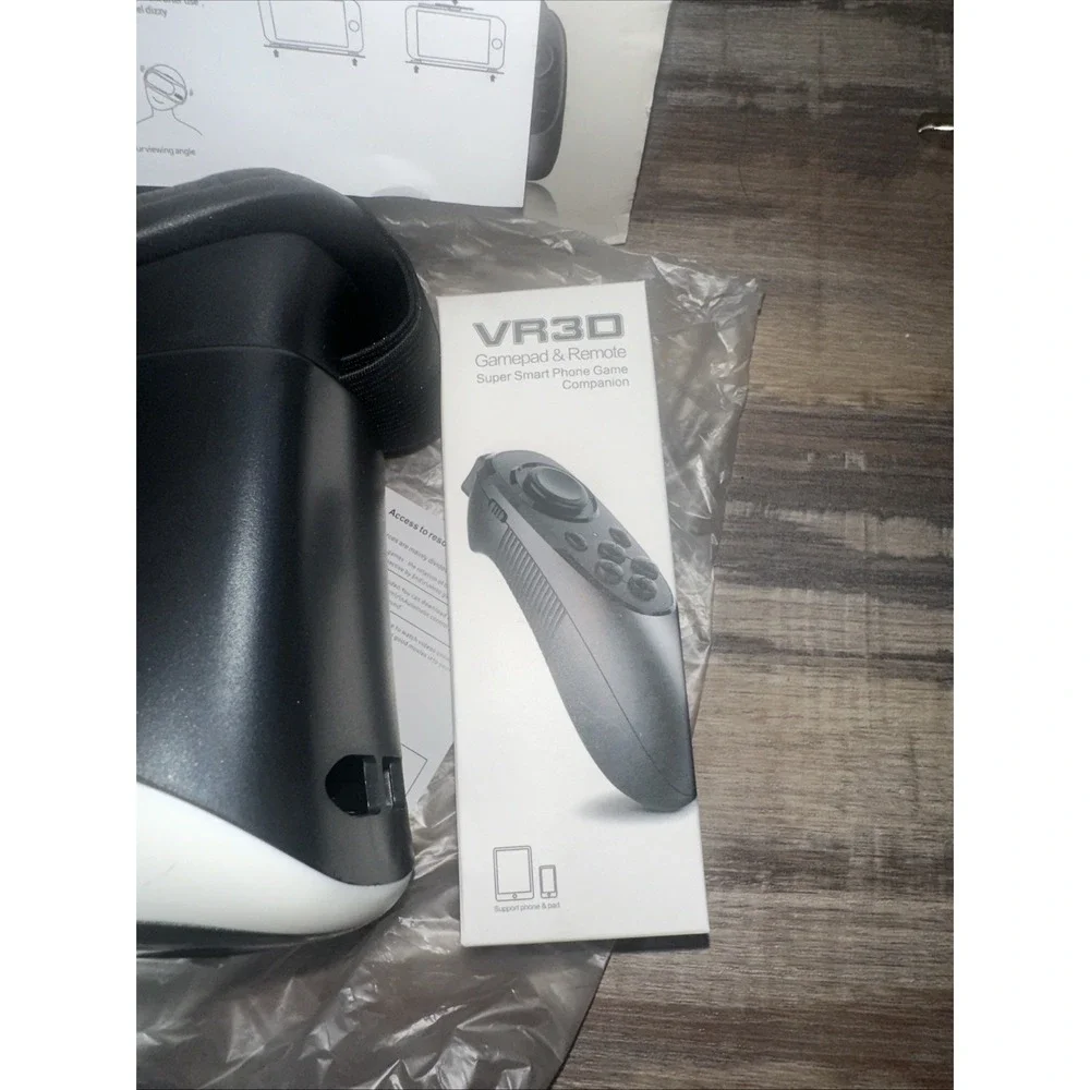 Virtual Reality Goggles Headset - VR Gear Video Glasses + Wireless Joystick